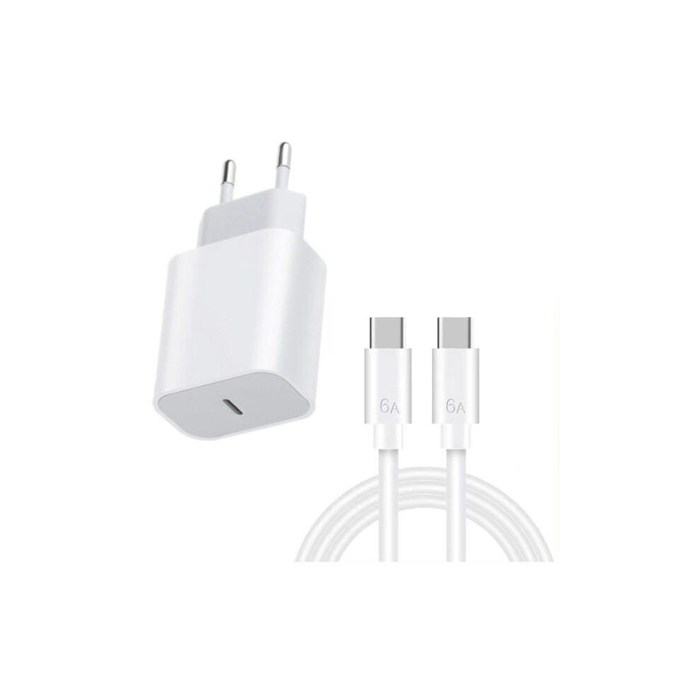 Fast Charger Compatible With Iphone 15 Â 20W Pd Adapter + 1 Meter 6A Usb-C Cable 1 Meter 9338982196307