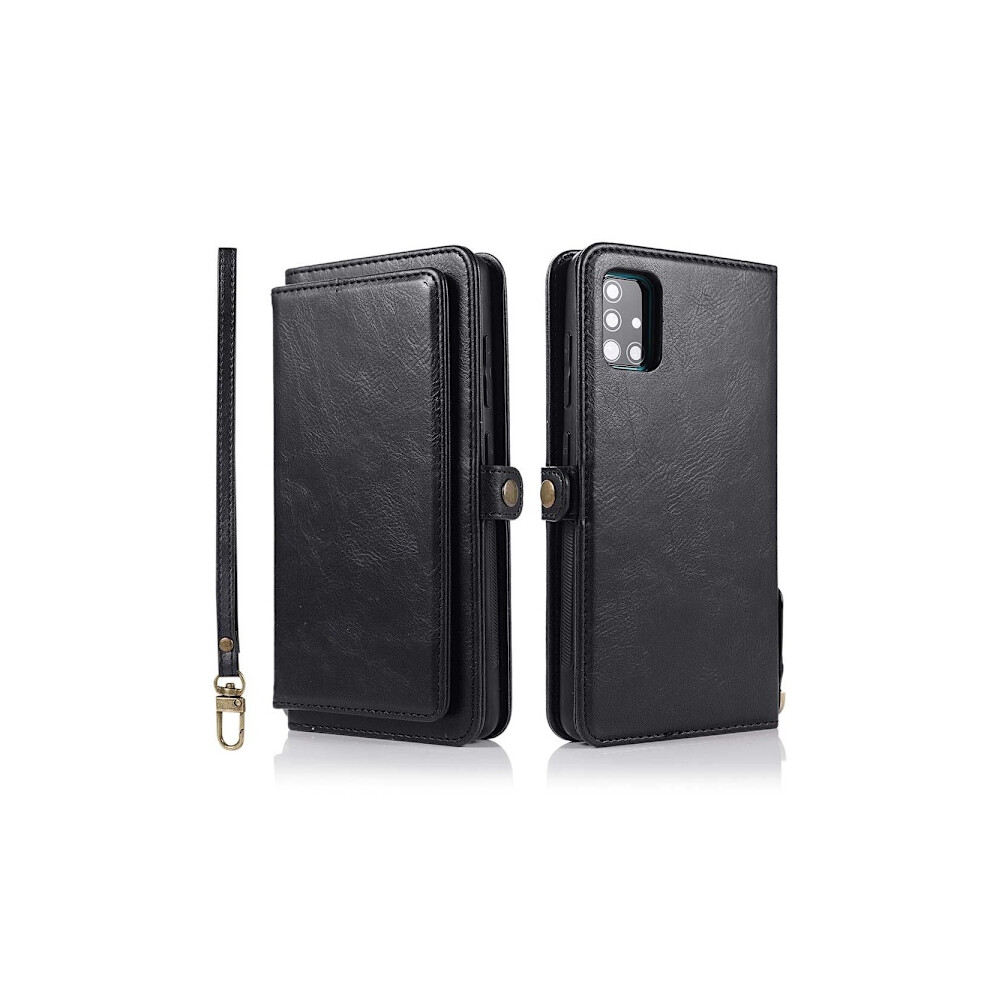 Compatible With Samsung Galaxy A71 - Well-Designed Wallet Case Black 9338982196451