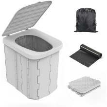 Portable Camping Toilet for Adults - XL Portable Folding Toilet with Lid
