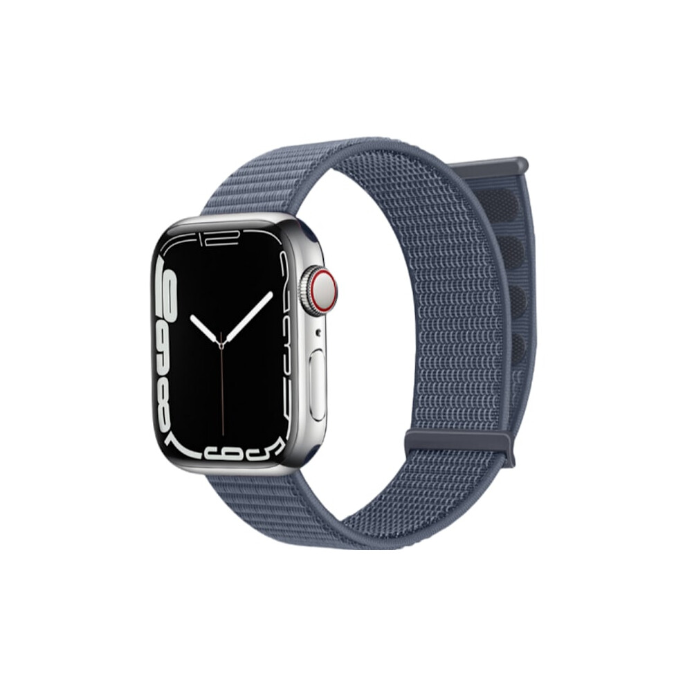38/40/41Mm Nylon Loop Strap Wristband Compatible With Apple Iwatch - Dark Comfortable, Adjustable And Breathable S Blue 9338982196512