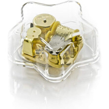 Clear 18 Note Star Shaped Musical Paperweight - Many Songs to Choose - Bridge Over Troubled Water
