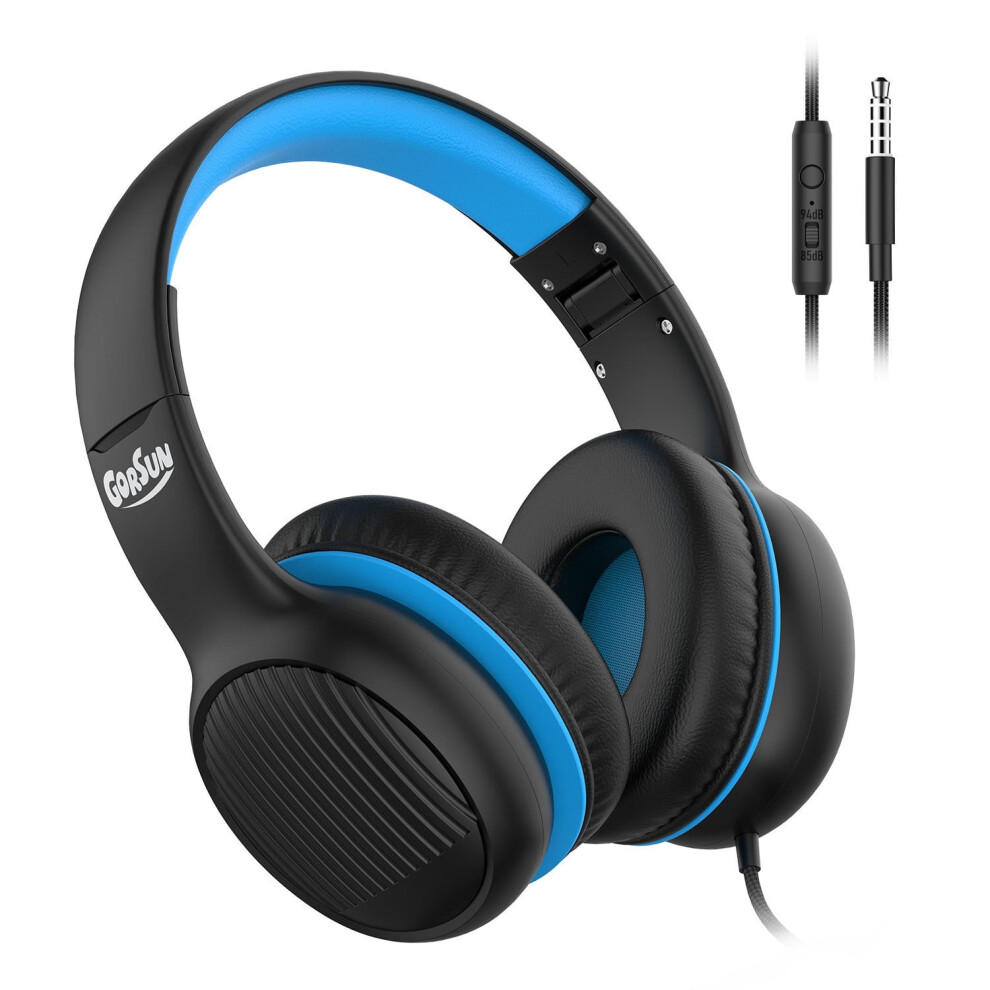 Gorsun A66 Kids Headphones, 85Db/94Db Volume Limited, With Mic, Audio Sharing, Foldable, Adjustable, Over-Ear For Children, Compatible With School 9499224752429