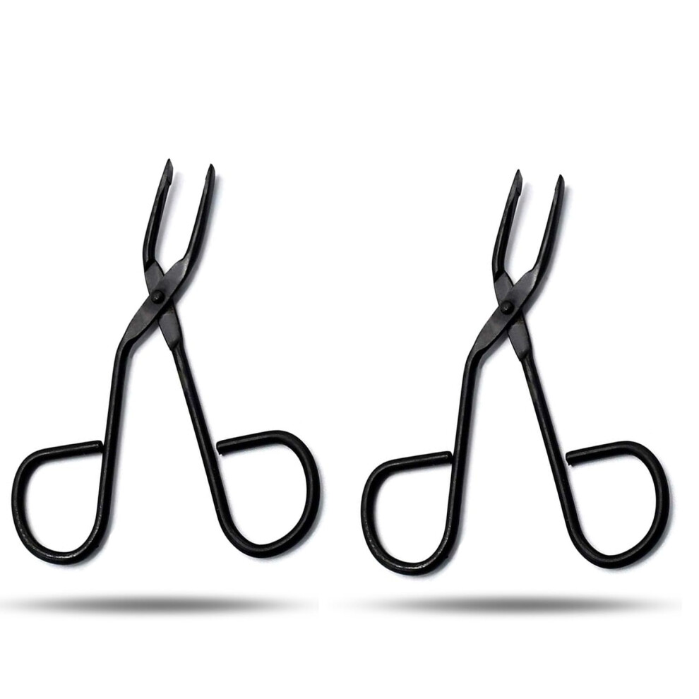 Black Scissors Shaped Slant Tip Eyebrow Tweezers For Precise Hair Removal And Shaping