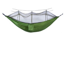 Camping Hammock with Mosquito Net, Lightweight Foldable Outdoor Hammock for Travel, Green