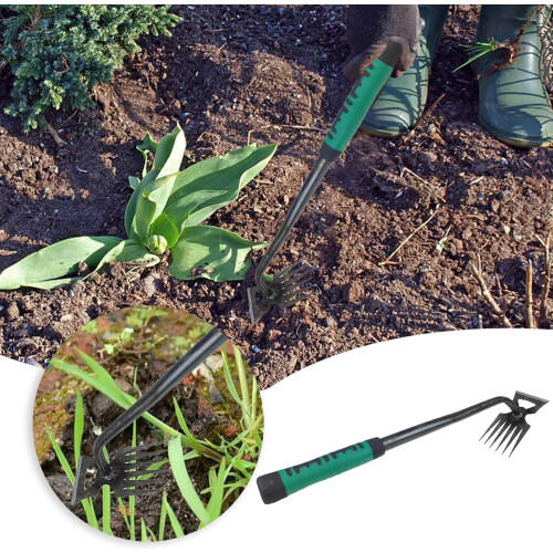 Weed Puller Tool Long Handle Heavy Duty Stand Up Weeder with  Hardness Steel Root Claws 1