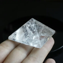 RSAMD 2-6cm Natural Egyptian Pyramid Clear Quartz Crystal Triangle Cone Healing Stone-6cm