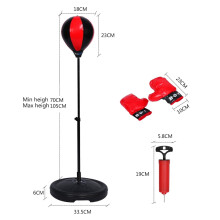 Boxing Speedball Standing Punching Bag Set 70-105cm Height Adjustable Boxing Sports Boxing Set for Teens