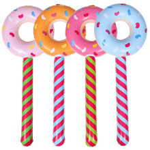 Candy Land Bday Decor 4Pcs Inflatable Doughnut Lollipops Balloons & Pool Donuts