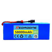 48V 58Ah 13S3P 18650 Battery Lithium Battery 58000mah Electric Bike Moped Electric Lithium Ion Battery Pack No battery EU standard 13S3P58000T