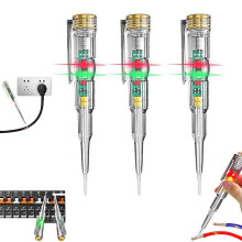 3Pcs 24250V Electrician Circuit Tester Pen,Responsive Electrical Tester Pen,with LED Indicator Light Waterproof