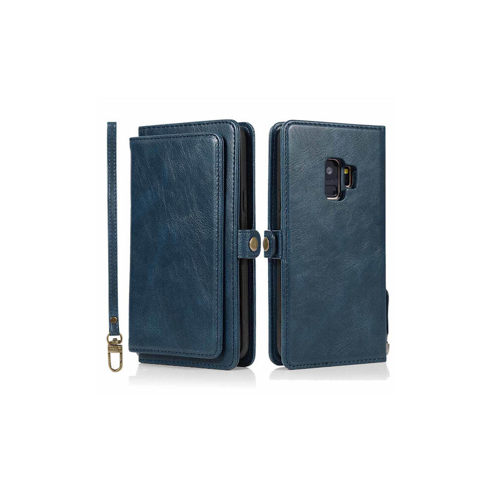 Wallet Case - Compatible With Samsung Galaxy S9 Dark Blue 9313598841377