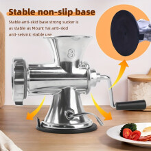 1pc Manual Meat Grinder, Compatible with Sausage, Vegetables & Seasonings - Durable Hand Crank Kitchen Gadget - Back to School Essential