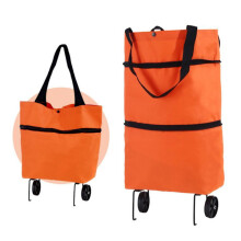 Shopping bag with wheels Orange one size