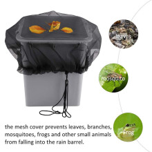 Adjustable Rain Barrel Mesh Cover Water Butt Net For Outdoor Rain Barrel Cover