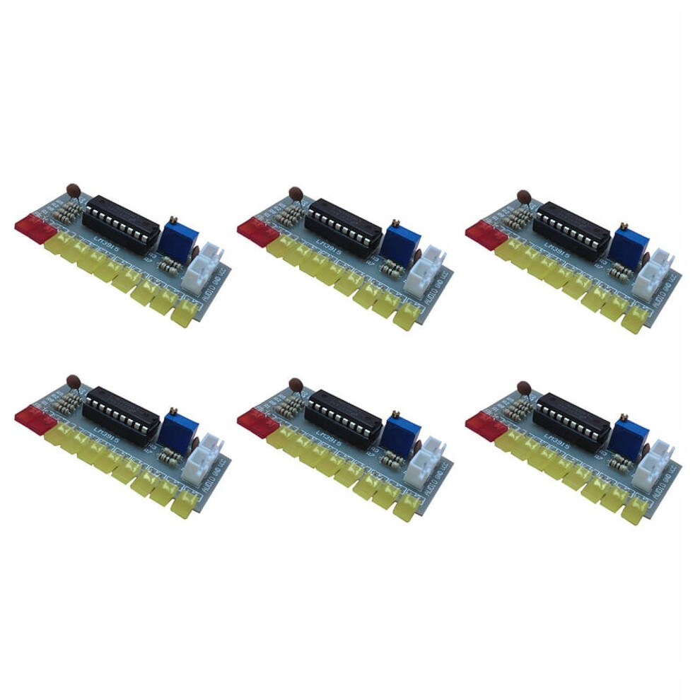 6X Lm3915 Audio Level Indicator Diy Kit 10 Led Sound Audio Spectrum Analyzer Level Indicator Kit Electoronics Soldering 9496895860149
