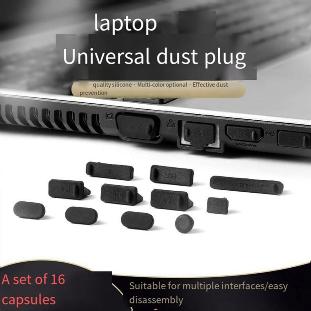 Ckepdyeh 16Pcs Dust Plug Laptop Universal Usb Dust Plug Computer Interface Waterproof Cover 9496895861443