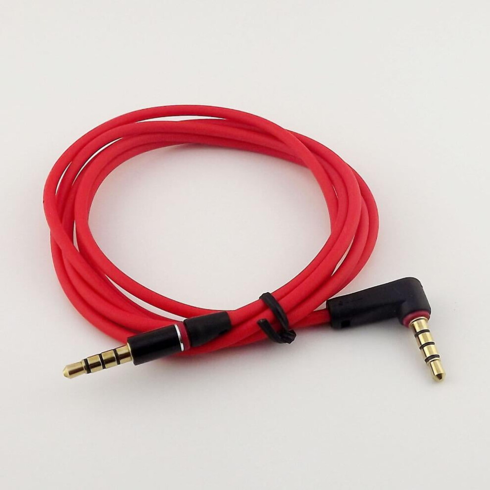 For 10Pcs 3.5Mm Male To 3.5Mm Male L Right Angle Stereo Audio Aux Cable For Mp3 4Ft 1.2M Red 9448990288229