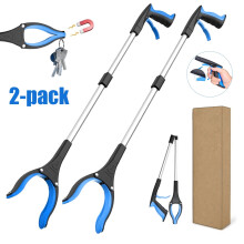 2PACK Pick Up Tool 32 Inch Reacher Grabber Tool, Foldable, Long Reach Arm Heavy Duty