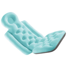 Bath Pillow with Neck and Back Support, NonSlip Bathtub Cushion for Home Spa Relaxation Cyan