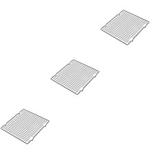 3pcs Nonstick Carbon Steel Pastry Cooling Rack Cookie Baking Cake Rack for Kitchen - 28x25cm