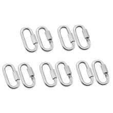 10-Pack 3.5 Inch Stainless-Steel Chain Quick Links Chain Connector for Hammocks, Camping, Swing, Outdoor Traveling