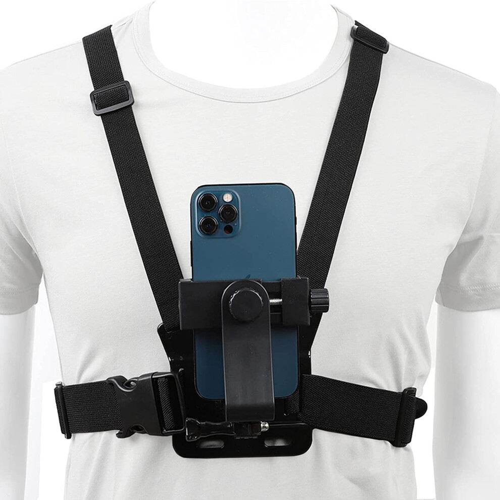 Mobile Phone Chest Mount Harness Strap Holder Cell Phone Clip Action Camera Pov For Compatible With Samsung Compatible With Iphone Plus Etc 9450273662619