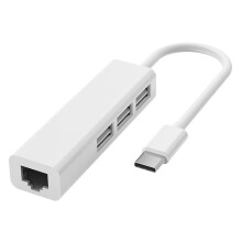 jixopn 4 Port 4 in 1 Computer Dock Station USB2.0 Type-C RJ45 Type-C Splitter 10GBit/s Type-C To RJ45 Laptop Adapter for Desktop Computer PC