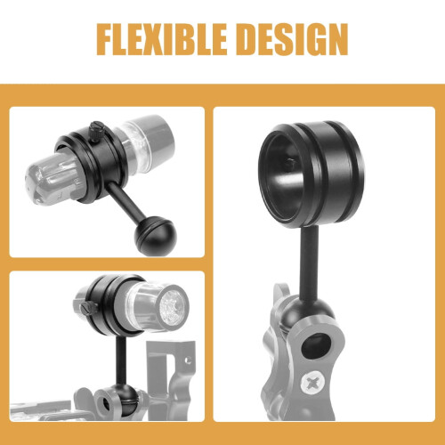 Diving Fill Light Clip Flash Flashlight Holder Blacw Blackriflecoffee Ball Mount 1