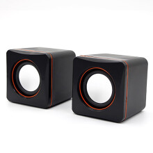 SUSUchens 2Pcs Portable Home Laptop Notebook Bass USB Wired Mini Speaker Audio Black