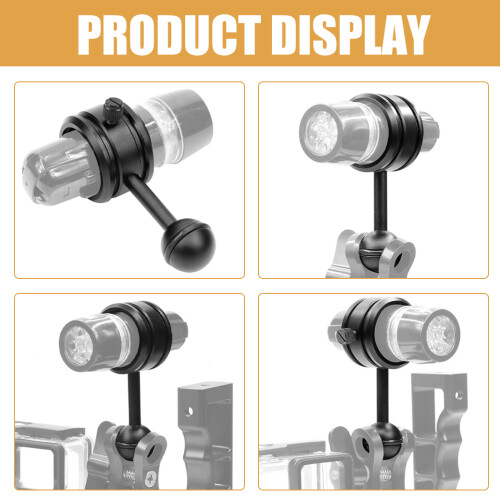 Diving Fill Light Clip Flash Flashlight Holder Blacw Blackriflecoffee Ball Mount 2