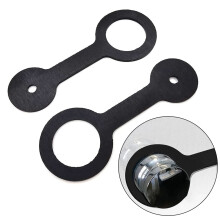 2pc Black Rubber Bolt RV Shower Door Travel Latch Strap Camper Trailer Motorhome Black Rubber Silicone Latch 0273349 /F100158276