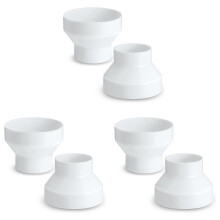 6 Pcs 6 to 4 Inch Duct Reducer Increaser ABS Air Duct Adapter Duct Fan or Dryer Vent Adapter Pipe Connector, White