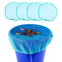 Hariumiu Rain Barrel Filter Cover 2pcs Mesh Rain Barrel Cover with Drawstring Durable Nylon Netting for Easy Water Collection Tank Nylon Mesh Rain