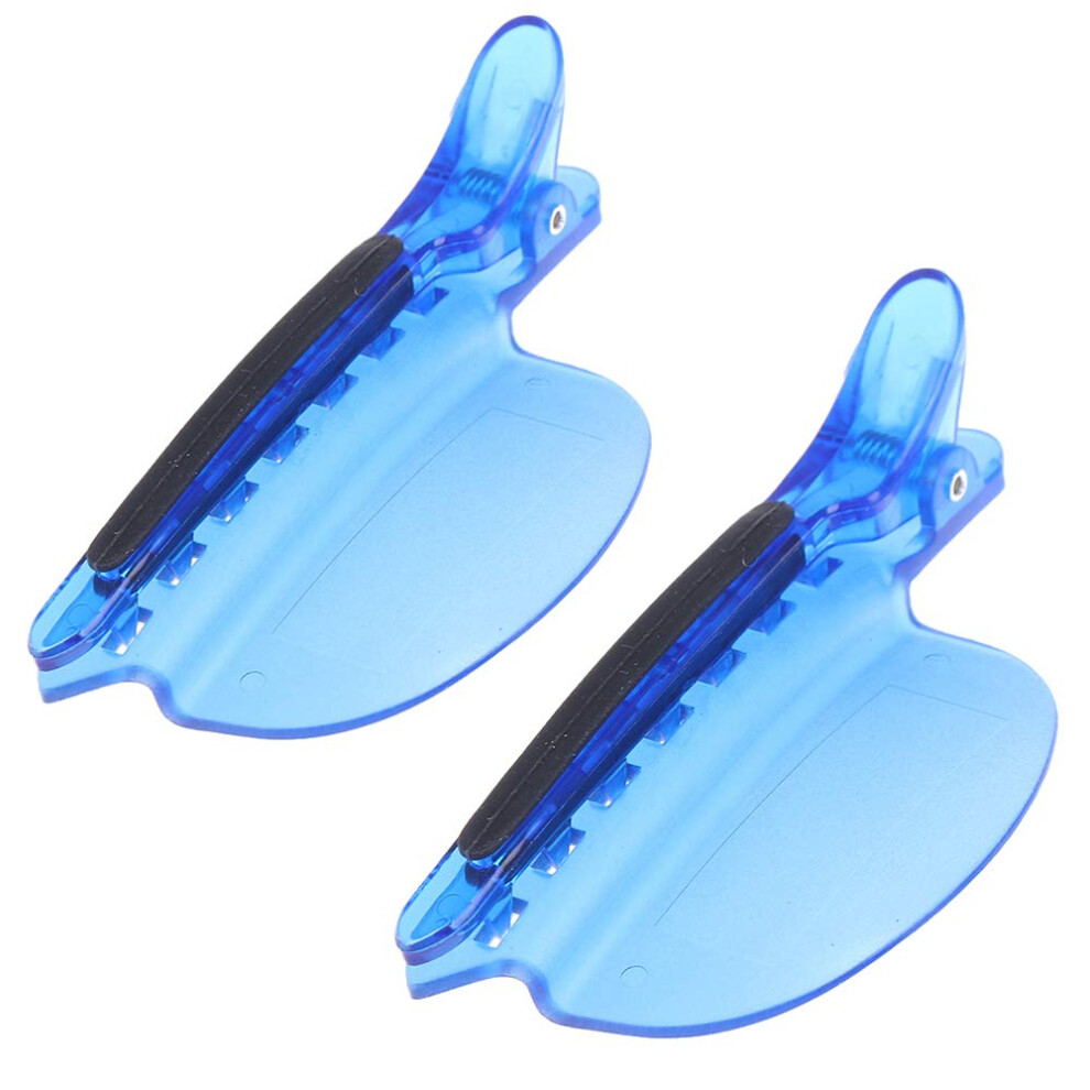 2PCS Hair Extension Sectioning Clips 7 Teeth for Quick Installation and Wigs, Blue