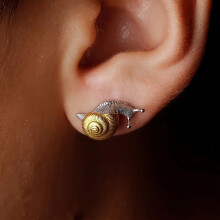 Hypoallergenic Titanium Alloy Fashionable Vintage Snail Design Stud Earrings For Men - Nickel-Free, Durable, Comfortable, Unique Gift Idea