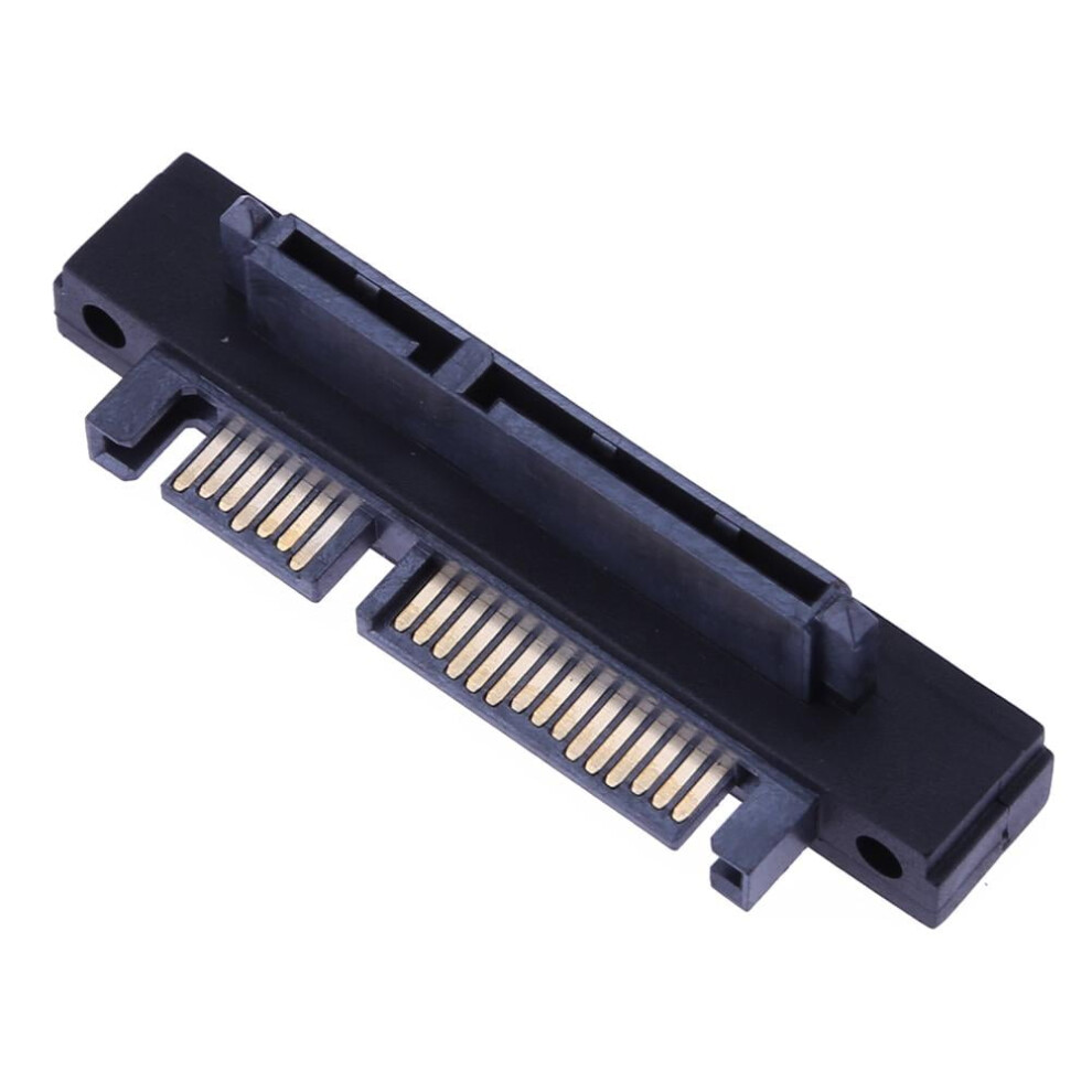 Jixopn 90 Angle Sata 22Pin(7+15) Male To 22Pin(7+15) Female Extender Adapter Gold 9555307217534