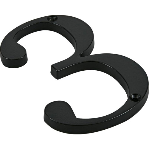 Distinctions 843143 Black Flush-Mount 4-Inch House Number 3 2