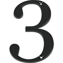 Distinctions 843143 Black Flush-Mount 4-Inch House Number 3
