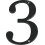 Distinctions 843143 Black Flush-Mount 4-Inch House Number 3 1