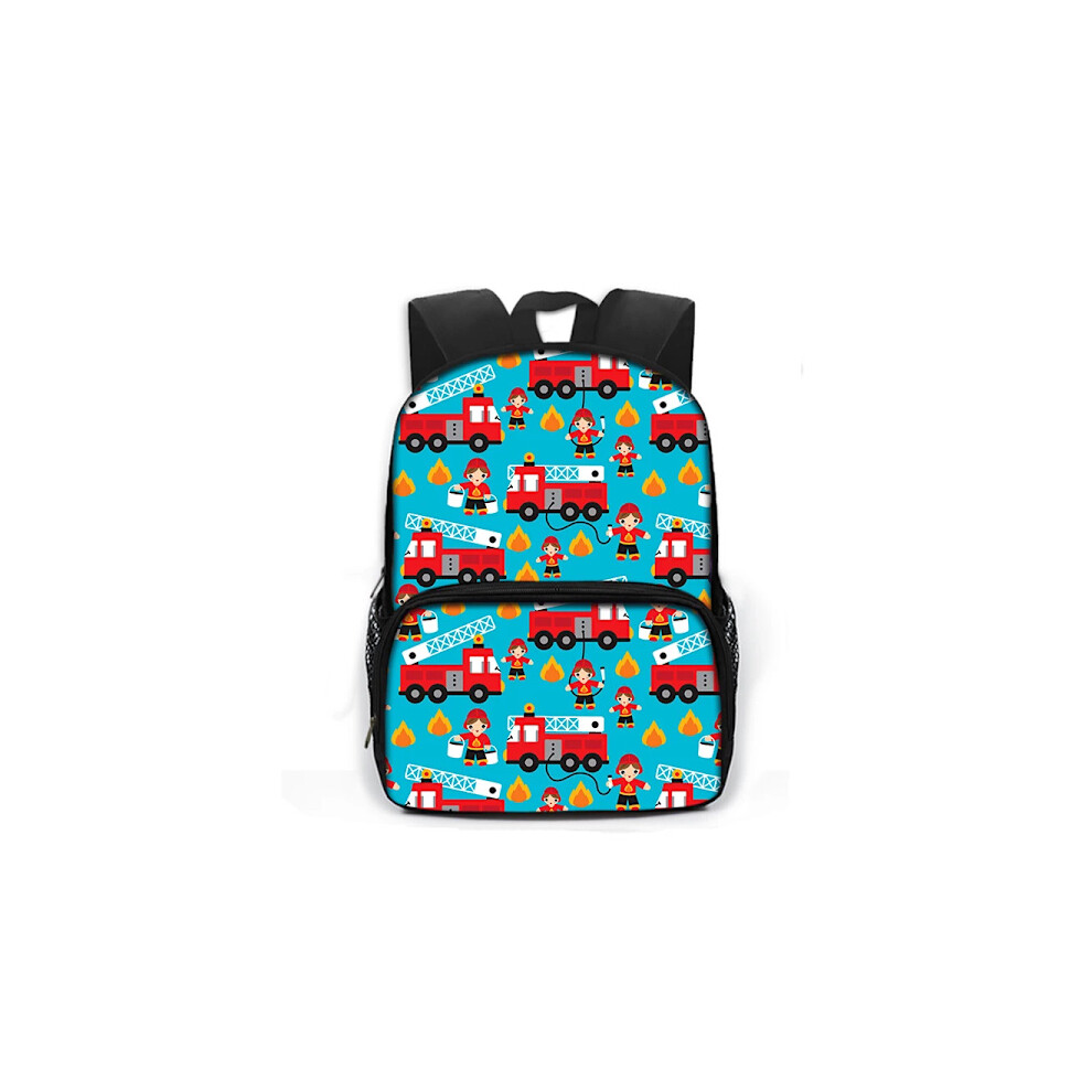 Cartoon Fire Truck Car Excavator Tractor Backpack Preschool School Bag-FD11- style 1