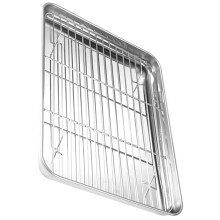 Fruit Storage Plate Stainless Steel Grill Grate Broiler Pan for Oven Food Display Rack