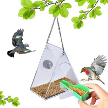maxiaoxia Bird Feeder with Camera, HD 1080P Night Vision, WiFi Remote Viewing for Mobile Phone, Compatible with Outdoor Hanging Hummingbird Feeders
