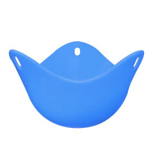 ADVEN Egg Poacher Silicone Poaching Cup Washable Reusable Home Dining Bar Restaurant Kitchen Breakfast Pan Maker Mold Baking Blue