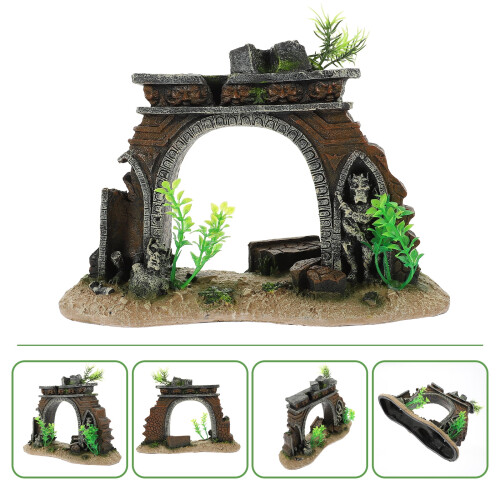 Cobblestone Archway Aquarium Bonsai Tree Decoration 2