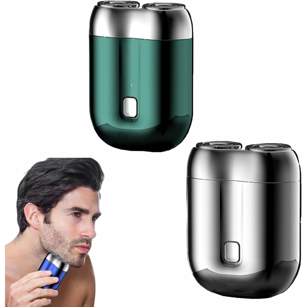 Peonly Electric Razor, Waterproof Rechargeable Mini Dual-Head Shaver, New Model - Compatible with Peony