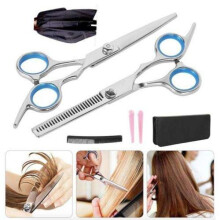 7-piece Hairdressing set - hairdressing scissors, thinning scissors, comb, cutting cape Silver