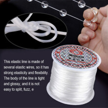0.8mm Elastic String, Jewelry Cord, Elastic Bracelet Rope Crystal Beading Cords, for Jewelry Making Beading Thread Elastic String Cord (60m)