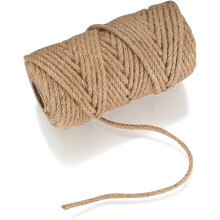 Zhuge 6mm 54yards Jute Twine Long Twine String for Crafts Gift Wrapping Packing Gardening Wedding Decor
