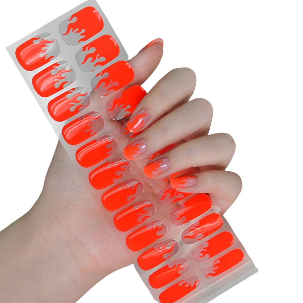 Dark Jzrocker Halloween Nails Stickers Glow In The Gels Nails Strips Full Nails Wrap