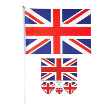 Kiplyki UK Flag Face Stickers UK Mini Hand Flag for Event Sports Match UK Hand Flags